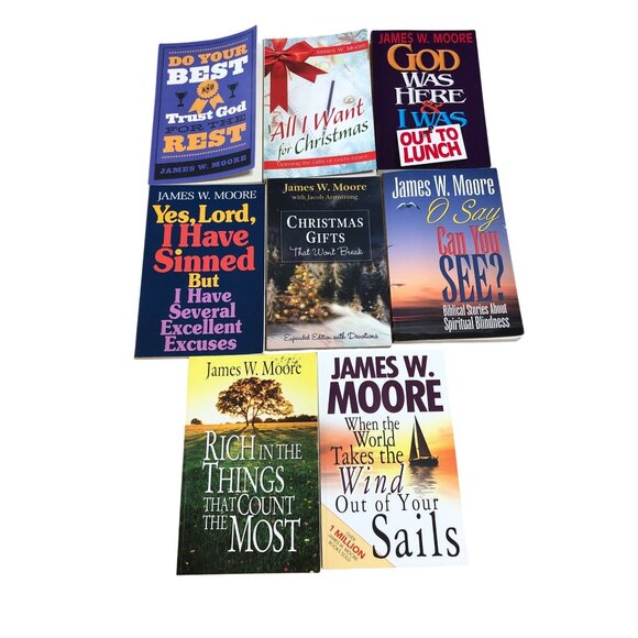 James W. Moore Book Bundle Lot of 8 Various Titles Paperback Christian Study - Picture 1 of 16